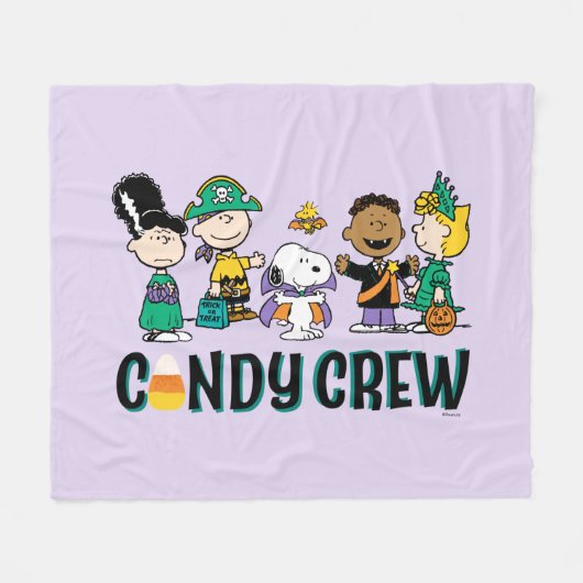 Peanuts Snoep Crew Halloween Bende Fleece Deken (Voorkant (Horizontaal))