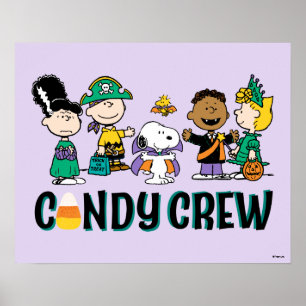 Peanuts Snoep Crew Halloween Bende Poster