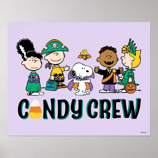 Peanuts Snoep Crew Halloween Bende Poster (Voorkant)