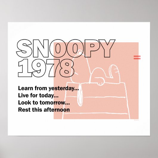 Peanuts | Snoopy 1978 Poster (Voorkant)