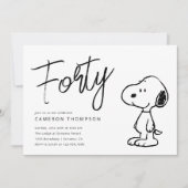Peanuts Snoopy - 40e verjaardag Kaart (Voorkant)