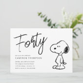 Peanuts Snoopy - 40e verjaardag Kaart (Staand voorkant)