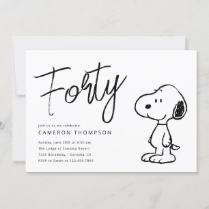 Peanuts Snoopy - 40e verjaardag Kaart