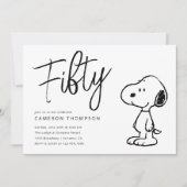 Peanuts Snoopy - 50ste verjaardag Kaart (Voorkant)