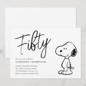 Peanuts Snoopy - 50ste verjaardag Kaart (Voorkant / Achterkant)