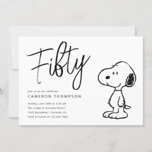 Peanuts Snoopy - 50ste verjaardag Kaart