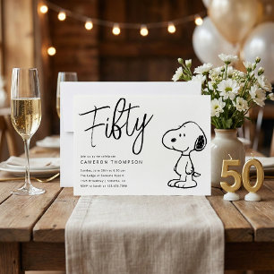 Peanuts Snoopy - 50ste verjaardag Kaart