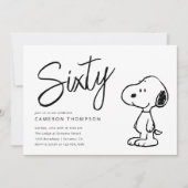 Peanuts Snoopy - 60ste verjaardag Kaart (Voorkant)