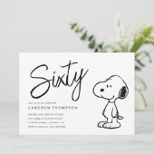 Peanuts Snoopy - 60ste verjaardag Kaart (Staand voorkant)