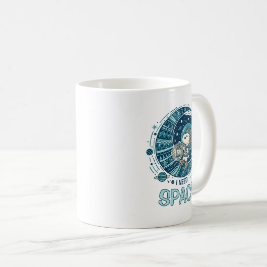 Peanuts | Snoopy Astronaut “I Need Space” Koffiemok (Voorkant rechts)