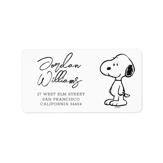 Peanuts Snoopy | BABY SHOWER Etiket (Voorkant)