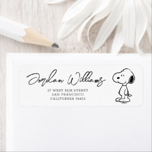 Peanuts Snoopy BABY SHOWER Etiket