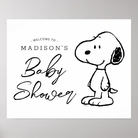 Peanuts Snoopy | BABY SHOWER Poster (Voorkant)