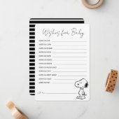 Peanuts Snoopy - Baby Sprinkle Wishes voor Baby Notitiekaartje (Voorkant / Achterkant in situ)