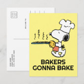 Peanuts | Snoopy Bakken Cookies Briefkaart (Voorkant / Achterkant)