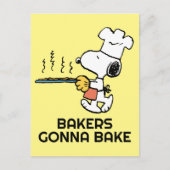 Peanuts | Snoopy Bakken Cookies Briefkaart (Voorkant)