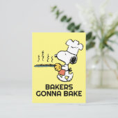 Peanuts | Snoopy Bakken Cookies Briefkaart (Staand voorkant)