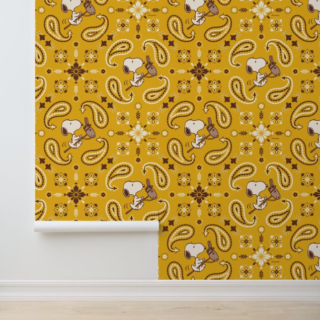 Peanuts | Snoopy Bandana Cowboy Behang (Applicatie)