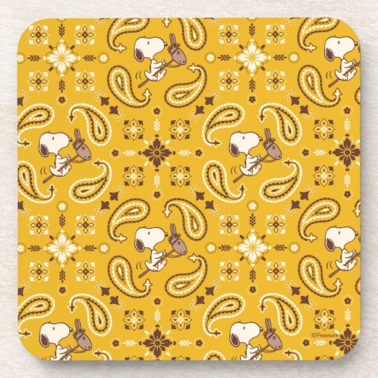 Peanuts | Snoopy Bandana Cowboy Bier Onderzetter (Voorkant)