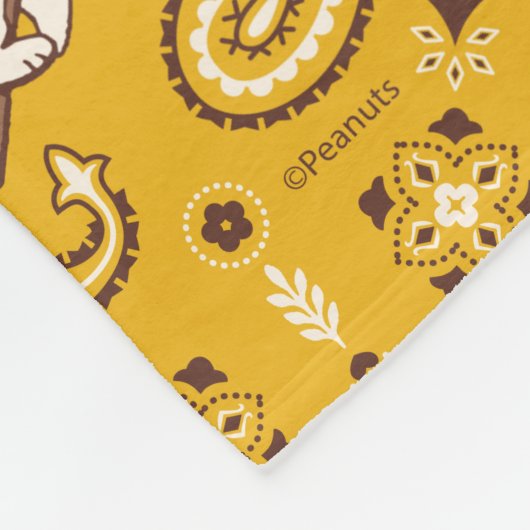 Peanuts | Snoopy Bandana Cowboy Fleece Deken (Hoek)