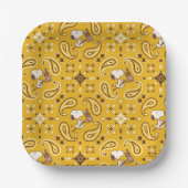 Peanuts | Snoopy Bandana Cowboy Papieren Bordje (Voorkant)