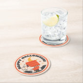 Peanuts |  Snoopy Bang Door Ghost Ronde Kartonnen Onderzetter (Insitu)