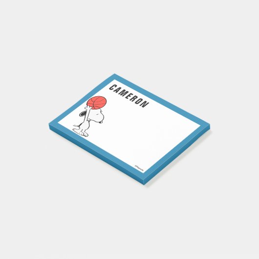 Peanuts | Snoopy Basketball Hoop Shot Post-it® Notes (Schuin)