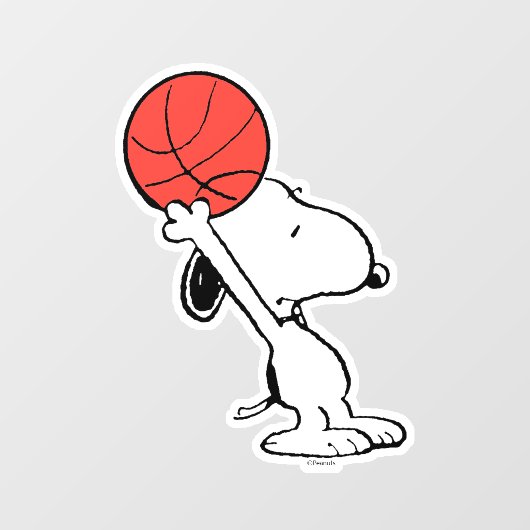 Peanuts | Snoopy Basketball Hoop Shot Raamsticker (Vel)