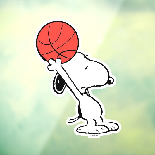 Peanuts | Snoopy Basketball Hoop Shot Raamsticker (Vel 3)