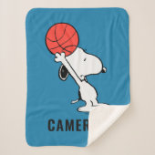 Peanuts | Snoopy Basketball Hoop Shot Sherpa Deken (Voorkant)