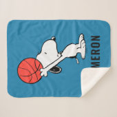 Peanuts | Snoopy Basketball Hoop Shot Sherpa Deken (Voorkant (horizontaal))