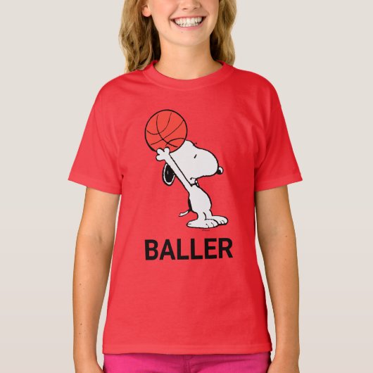 Peanuts | Snoopy Basketball Hoop Shot T-shirt (Voorkant)