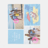 Peanuts | Snoopy Beach Chair | Naam en foto's toev Fleece Deken (Voorkant)