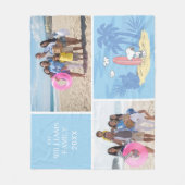 Peanuts | Snoopy Beach | Voeg Jouw namen en foto's Fleece Deken (Voorkant)