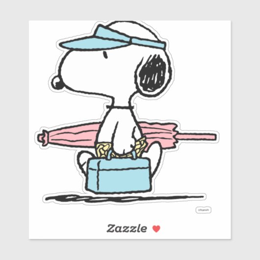 Peanuts | Snoopy Beach Walk Sticker (Vel)