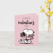 Peanuts | Snoopy bezorgt Valentijnskaarten Kaart (Gele Bloem)