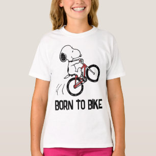 Peanuts   Snoopy Bicycle Wheelie T-shirt