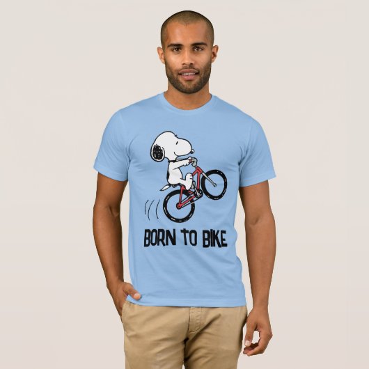 Peanuts | Snoopy Bicycle Wheelie T-shirt (Voorkant volledig)