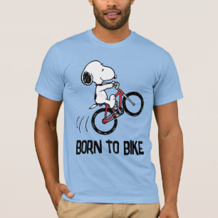 Peanuts   Snoopy Bicycle Wheelie T-shirt