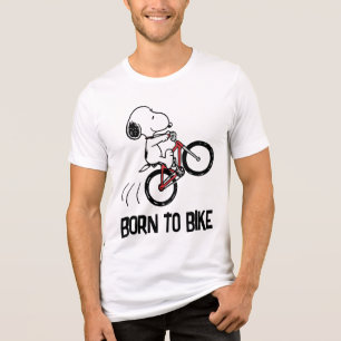 Peanuts   Snoopy Bicycle Wheelie Tri-Blend Shirt