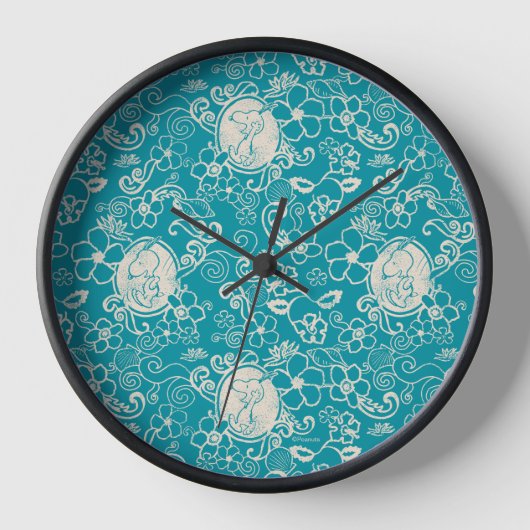 Peanuts | Snoopy Blauwgroen tropisch strandpatroon (Voorkant)