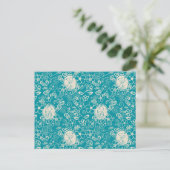 Peanuts | Snoopy Blauwgroen tropisch strandpatroon Briefkaart (Staand voorkant)