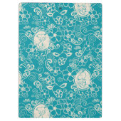 Peanuts | Snoopy Blauwgroen tropisch strandpatroon Klembord (Achterkant)