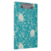 Peanuts | Snoopy Blauwgroen tropisch strandpatroon Klembord (Rechts)