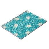 Peanuts | Snoopy Blauwgroen tropisch strandpatroon Notitieboek (Linkerzijde)