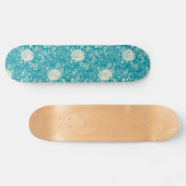 Peanuts | Snoopy Blauwgroen tropisch strandpatroon Persoonlijk Skateboard (Horizontaal)