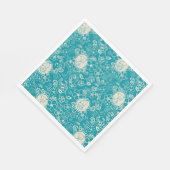 Peanuts | Snoopy Blauwgroen tropisch strandpatroon Servet (Hoek)