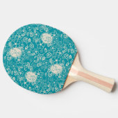 Peanuts | Snoopy Blauwgroen tropisch strandpatroon Tafeltennisbatje (Zijkant)