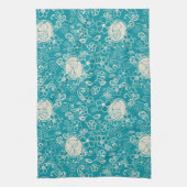 Peanuts | Snoopy Blauwgroen tropisch strandpatroon Theedoek (Verticaal)