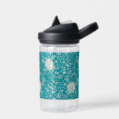 Peanuts | Snoopy Blauwgroen tropisch strandpatroon Waterfles (Links)